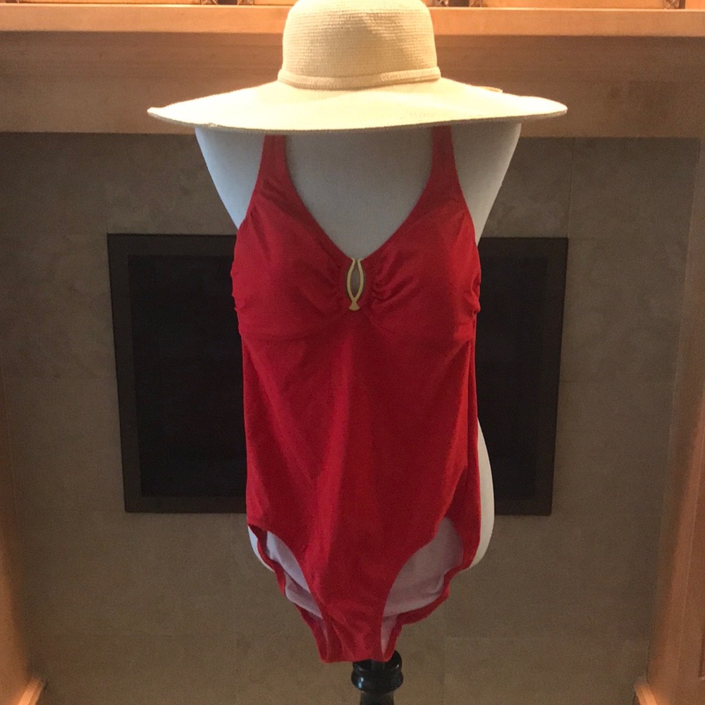 Land’s End Sexy Red One Piece Size 6. NWOT